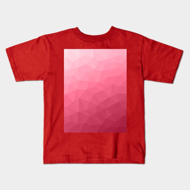 Magenta pink ombre gradient geometric mesh pattern Kids T-Shirt by PLdesign